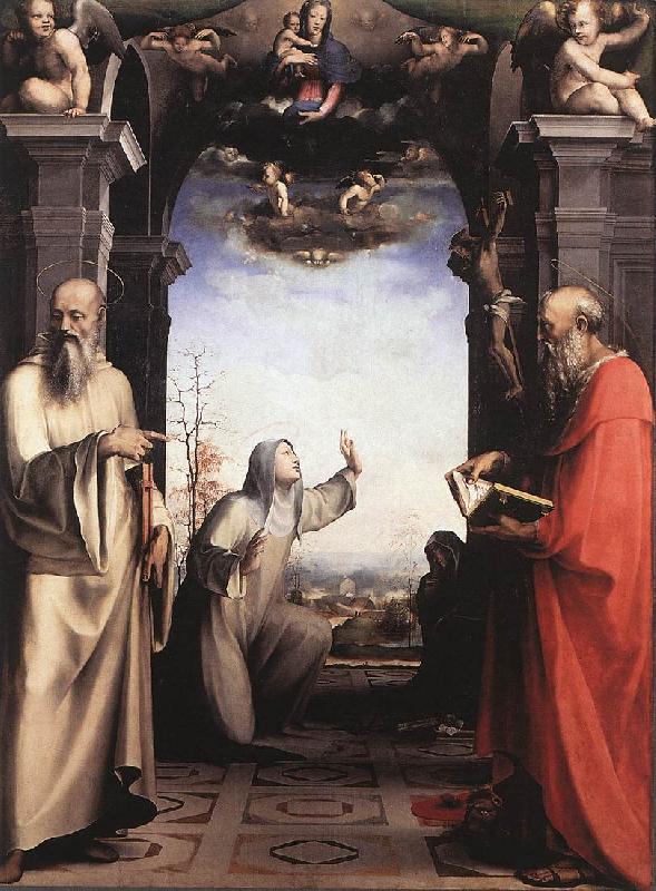 BECCAFUMI, Domenico Stigmatization of St Catherine of Siena Sweden oil painting art
